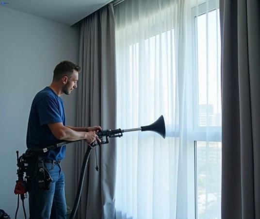Professional curtain steam cleaning process equipment Matty Curtain Cleaning maroochydore