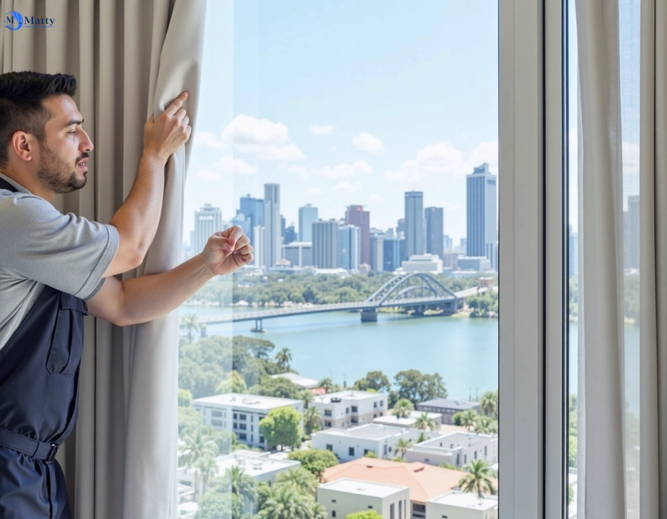 Professional curtain steam cleaning service maroochydore QLD by Matty Curtain Cleaning